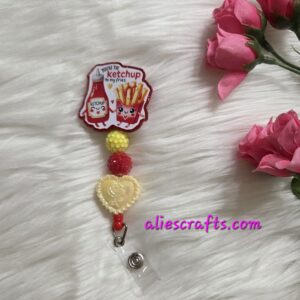 Ketchup and fries badge